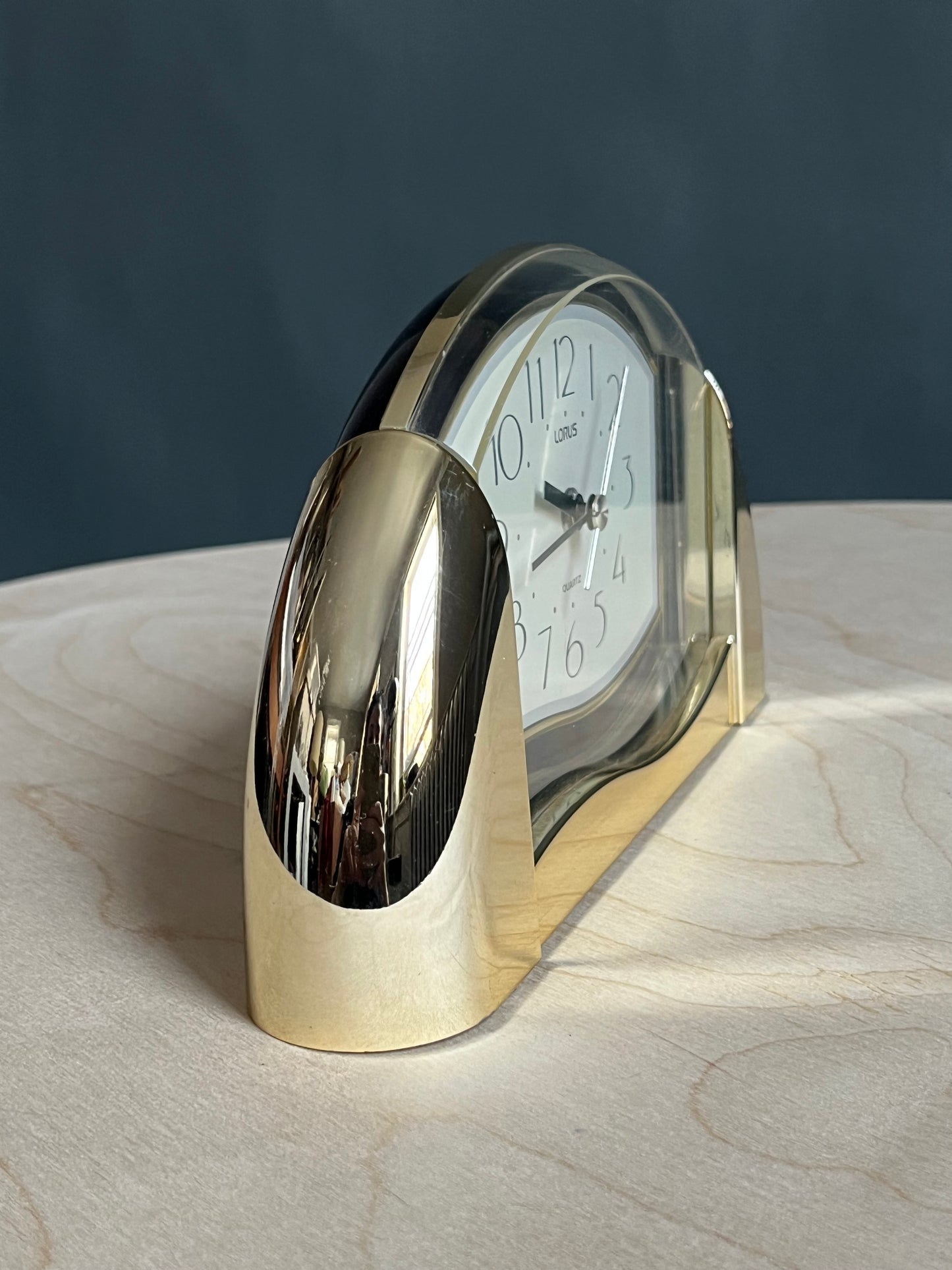 Gold Lorus Postmodern Mantel Clock