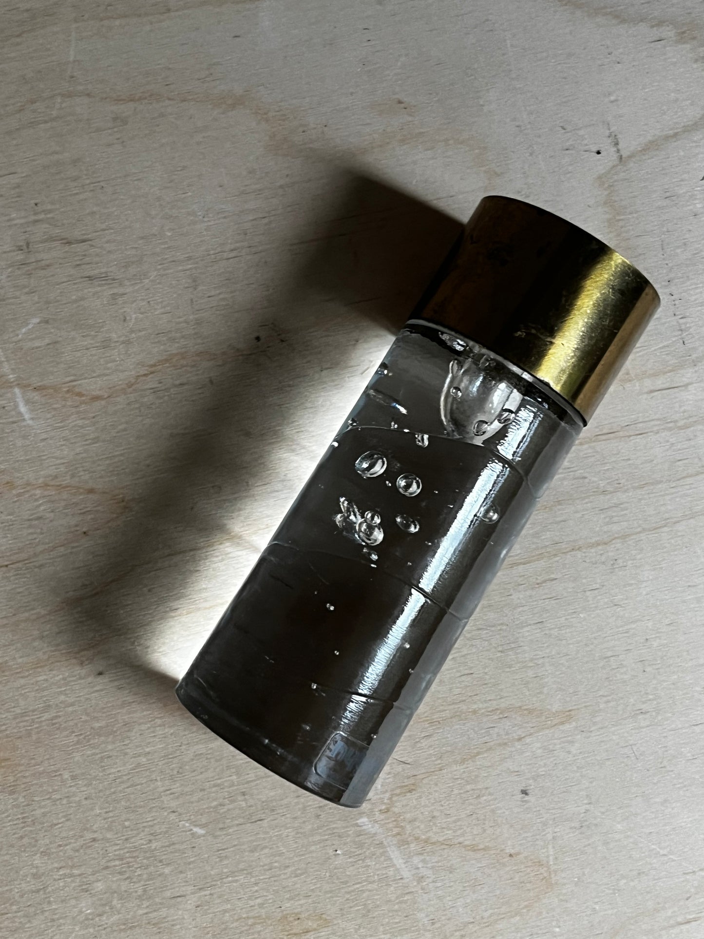 Nybro Glass + Brass Tealight Candle Holder