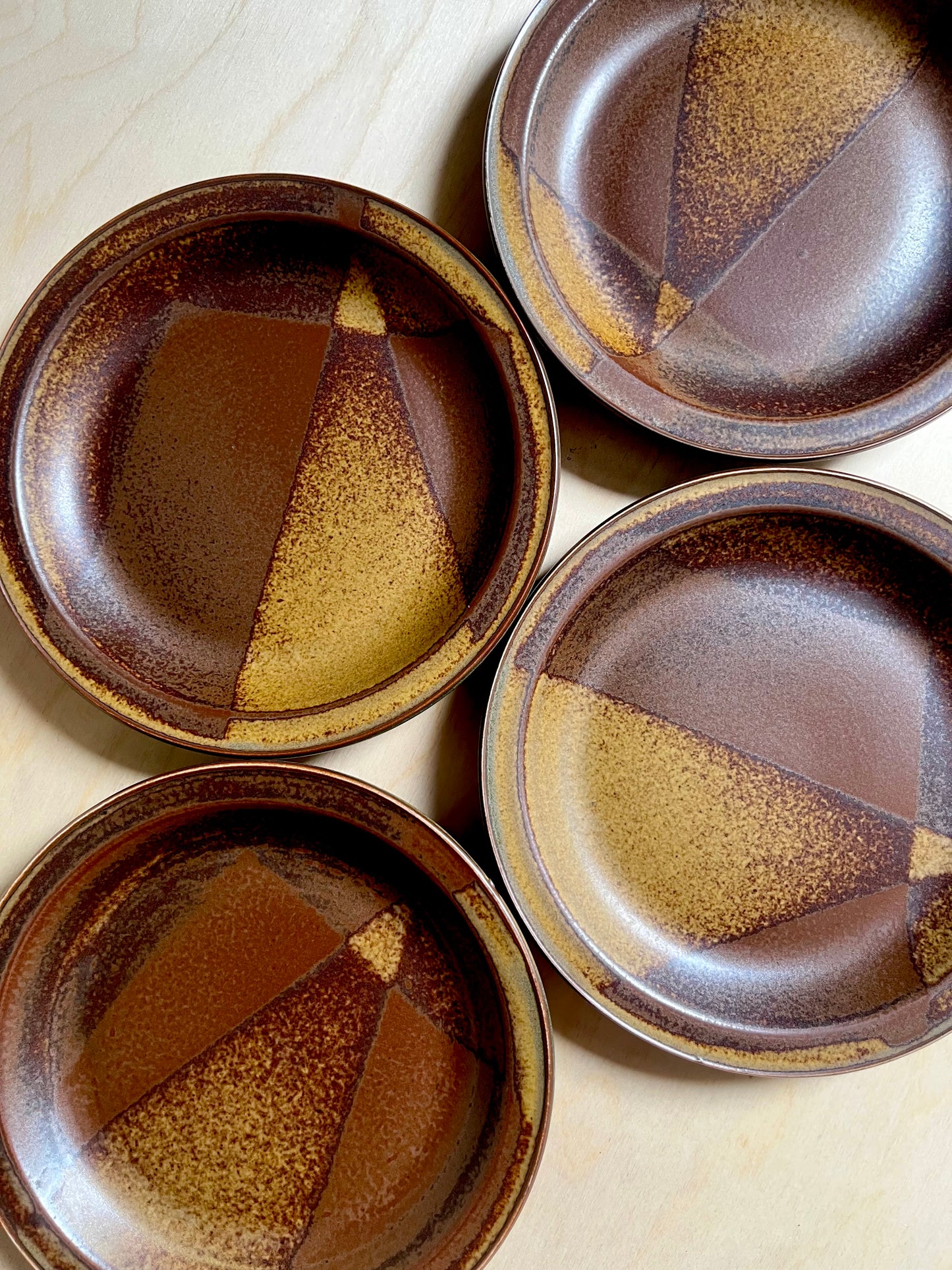 Iron Mountain Stoneware Roan Mountain Salad Plates | MCM Pottery, Set of 4