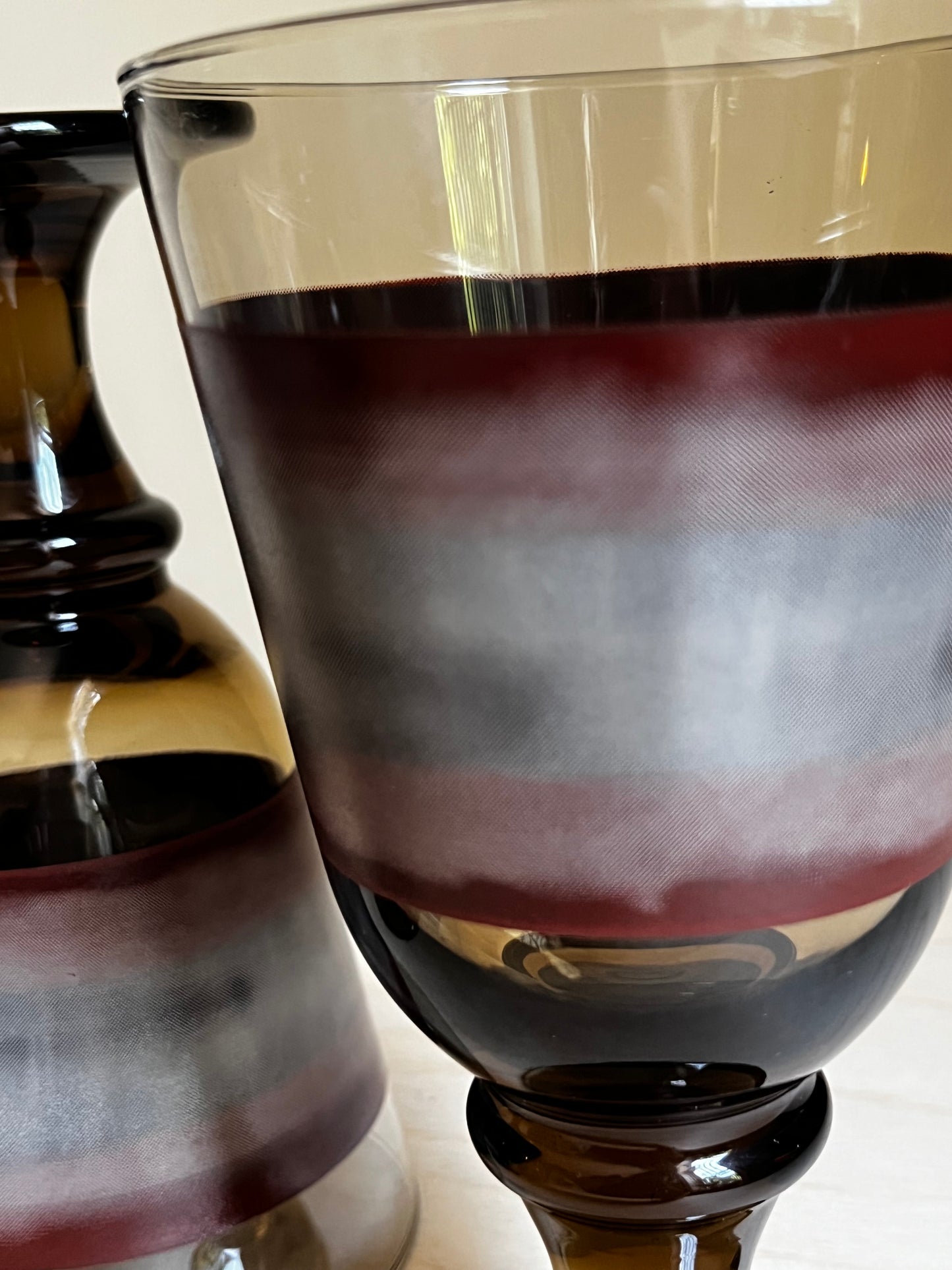 1970s Libbey Nova Brown Goblets | Set of 4