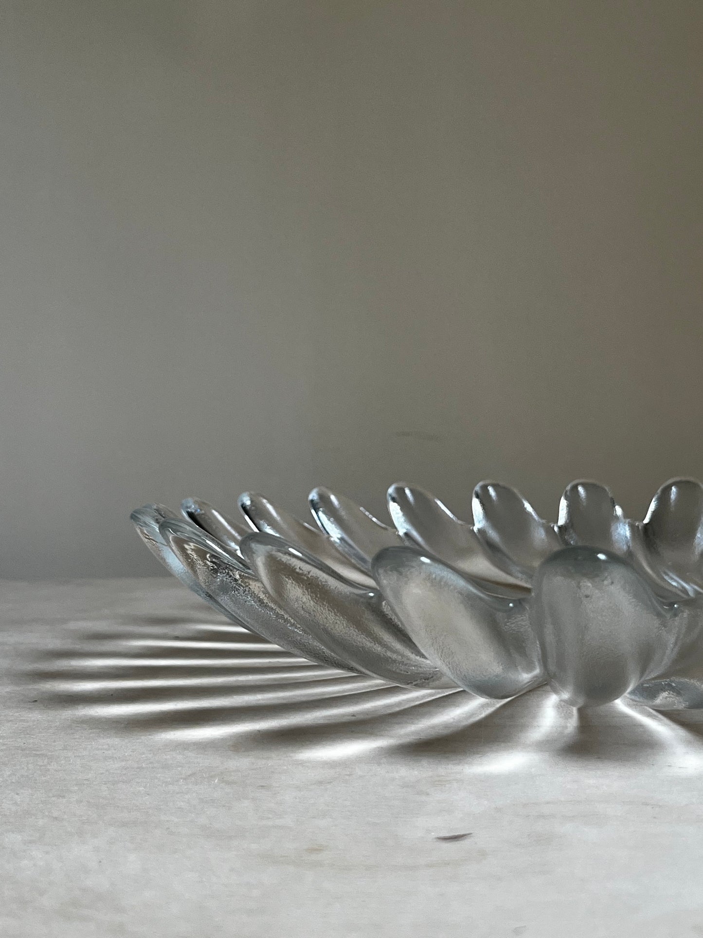 Studio Nova Solaris Sunburst Glass Platter | Textured Clear Glass Centerpiece Bowl | 13”