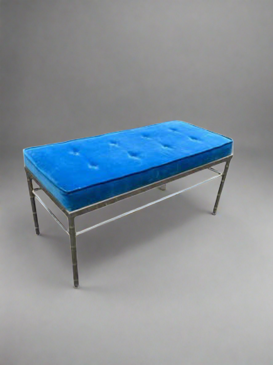 Chrome & Velvet Bench | George Koch Sons