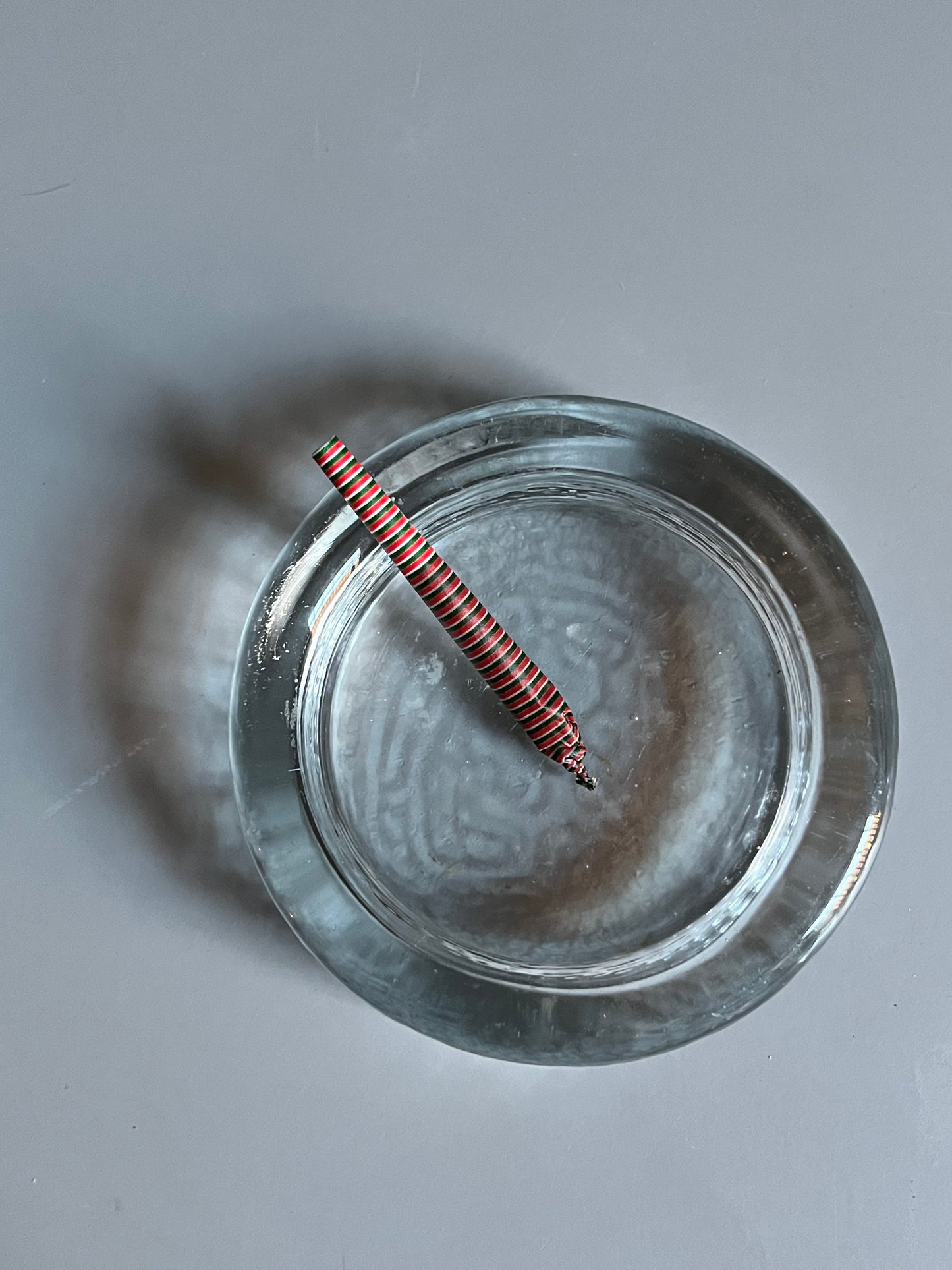 Clear Textured Glass Ashtray / Jewelry Dish