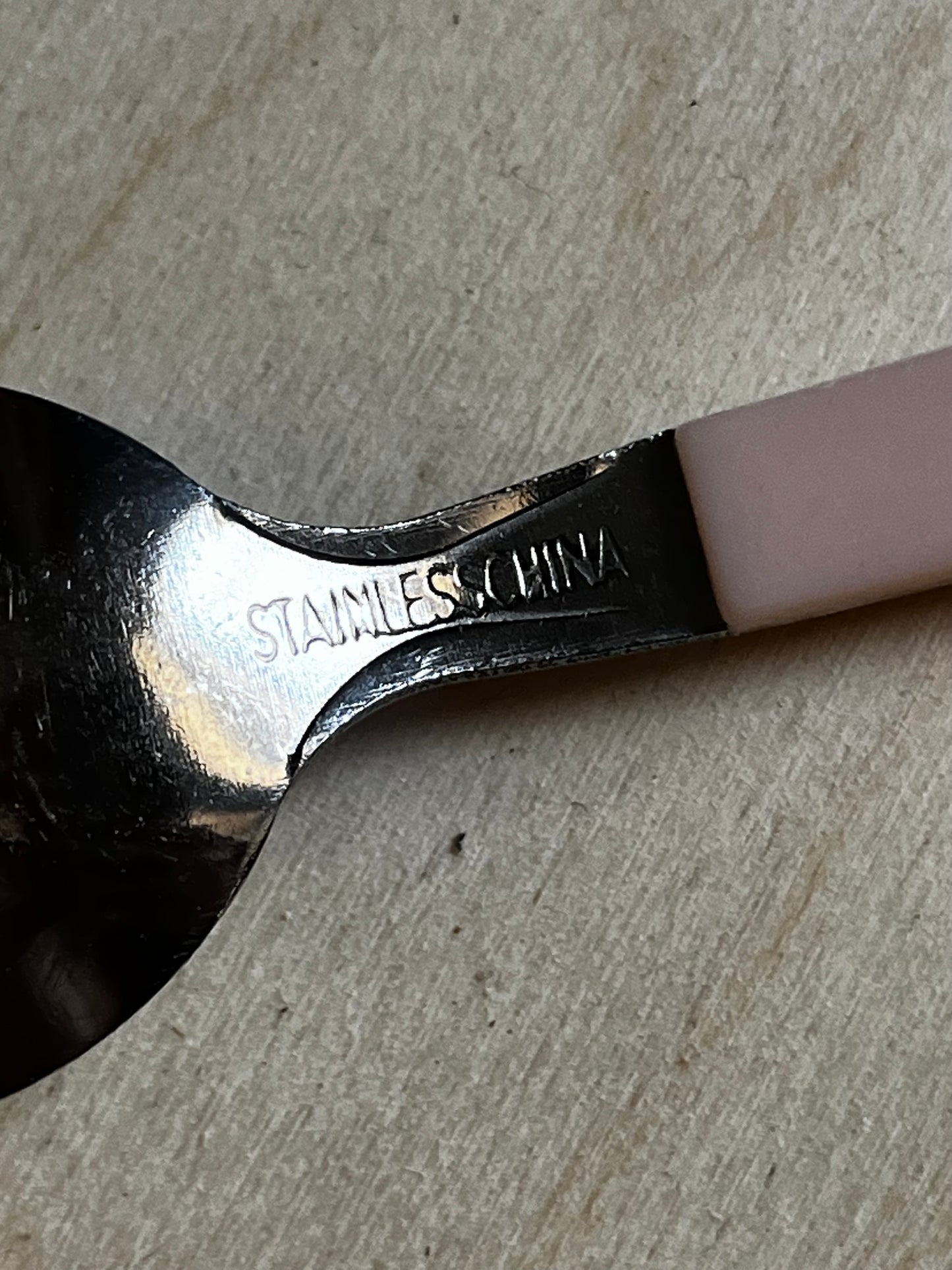 Vintage Blush Pink Flatware | 36 Piece Mid Century Stainless Steel Cutlery Set | Scandinavian Modern