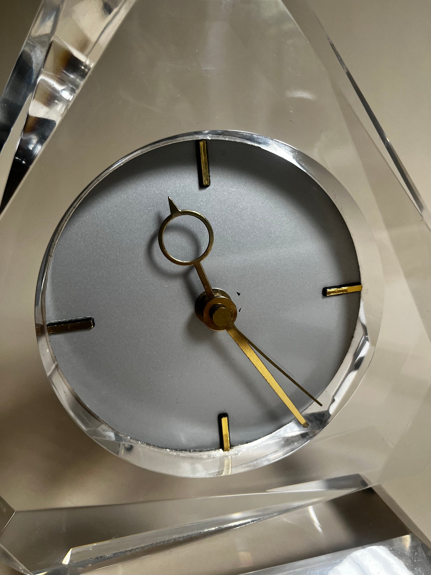 MCM Lucite Mantel Clock