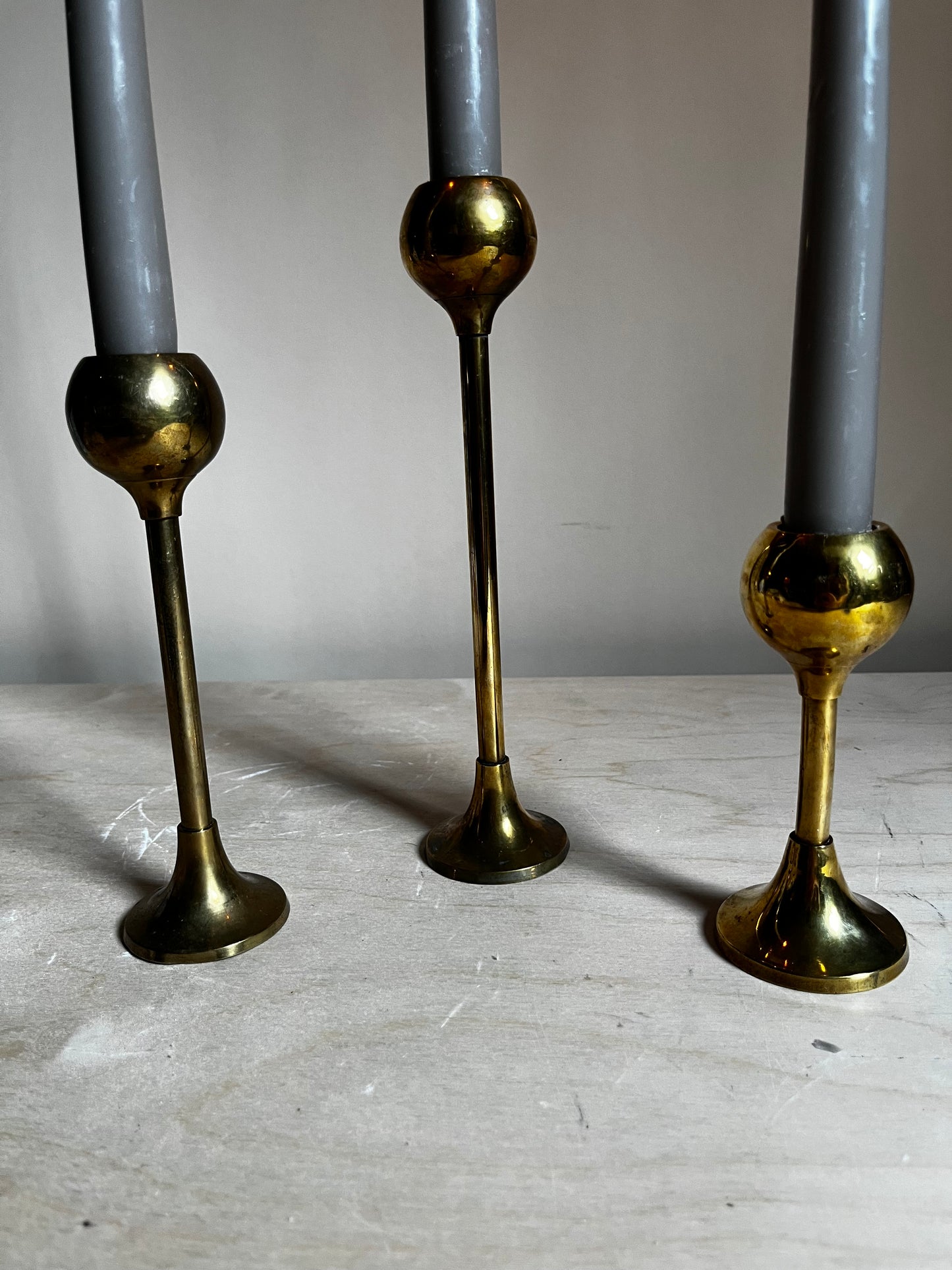 Brass Tulip Tapers | Set of 3