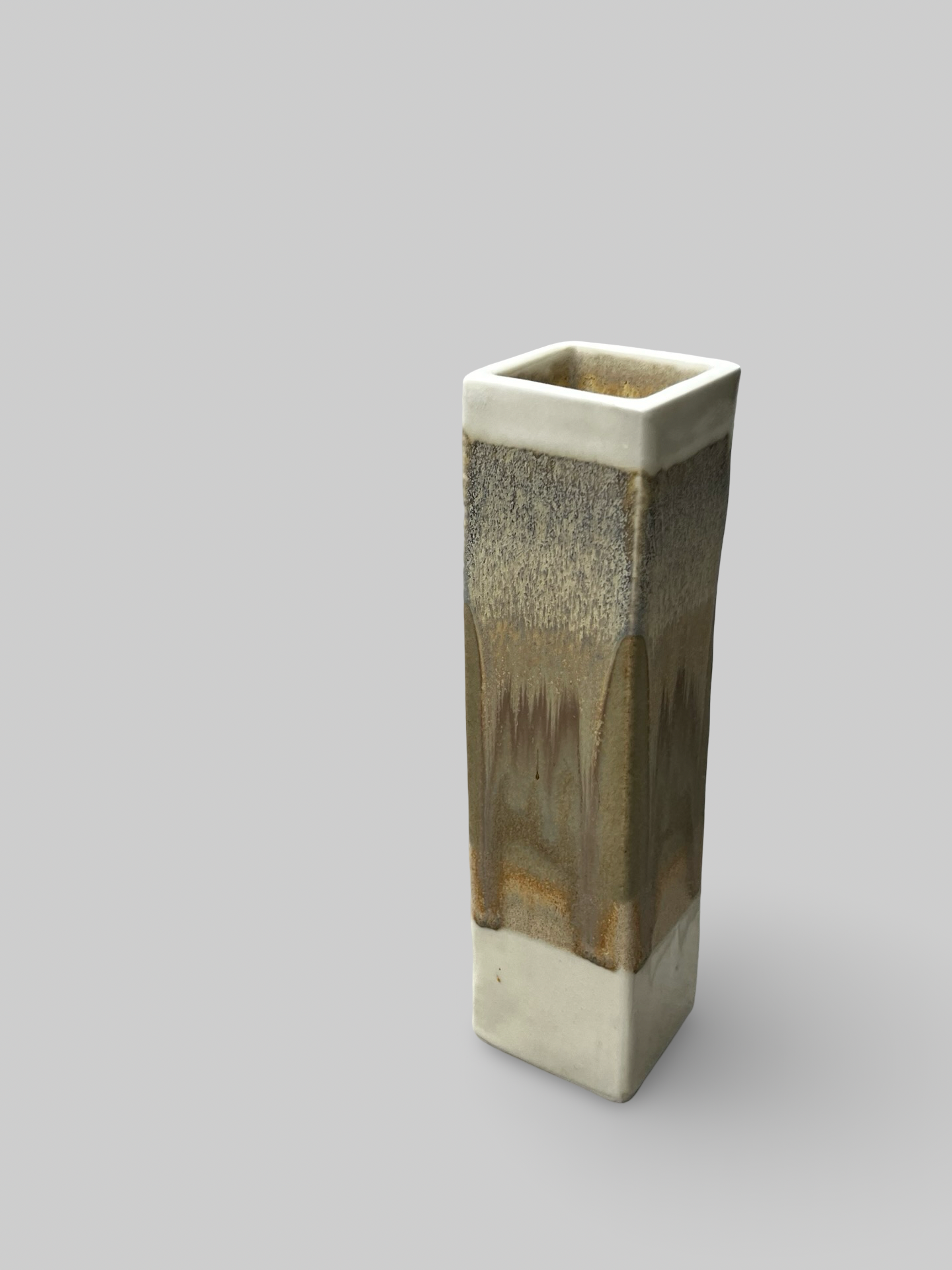 Studio Pottery | Funky Neutrals Glazed Ceramic, signed by artist