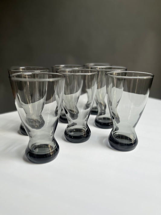 MCM Smokey Grey Glassware by Libbey | Set of 7