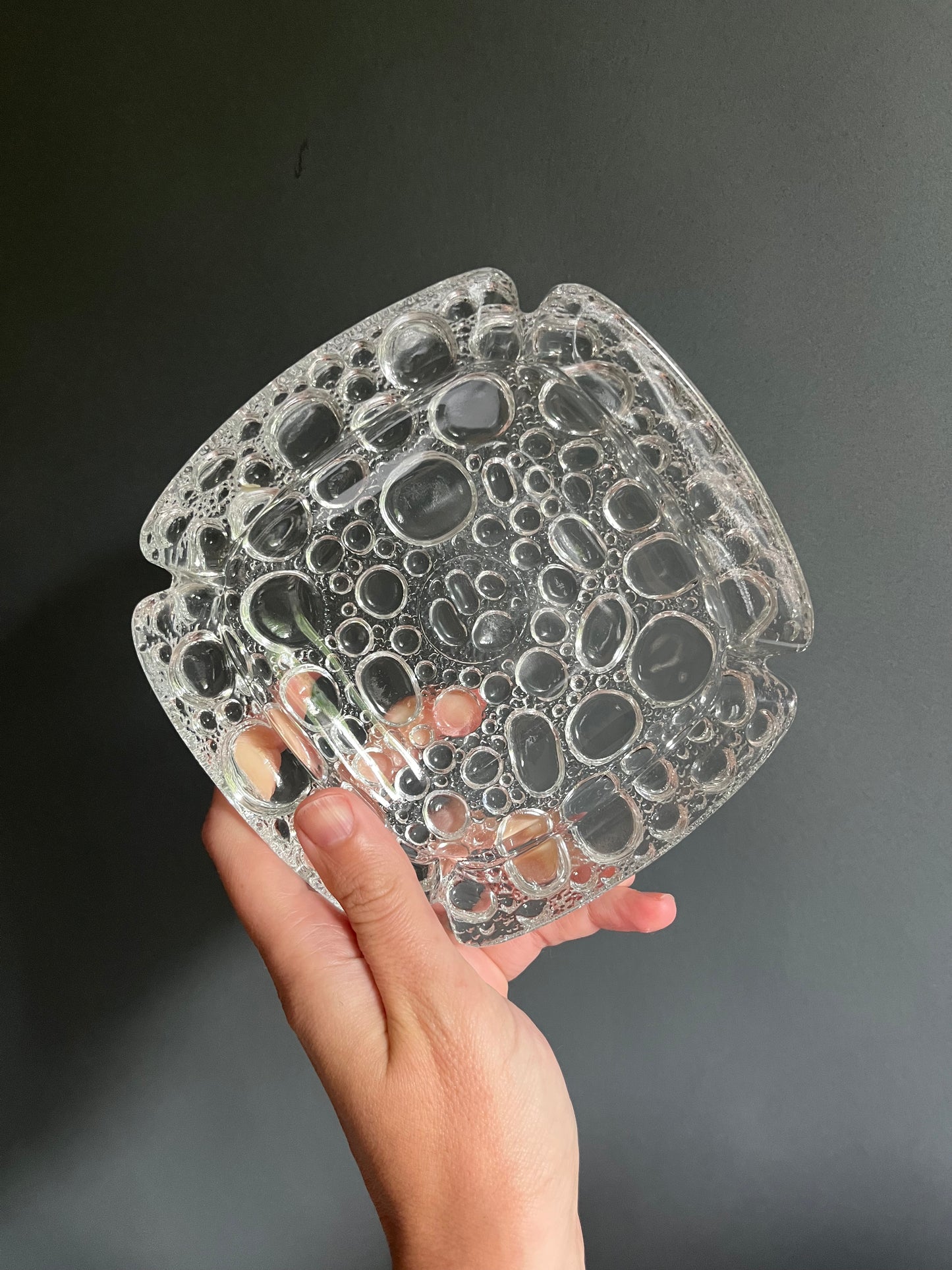 Libbey Bubble Glass Ashtray