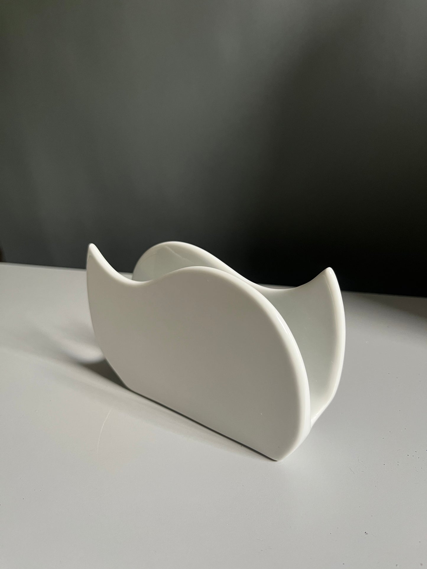 Italian Porcelain Wave Napkin/Letter Holder