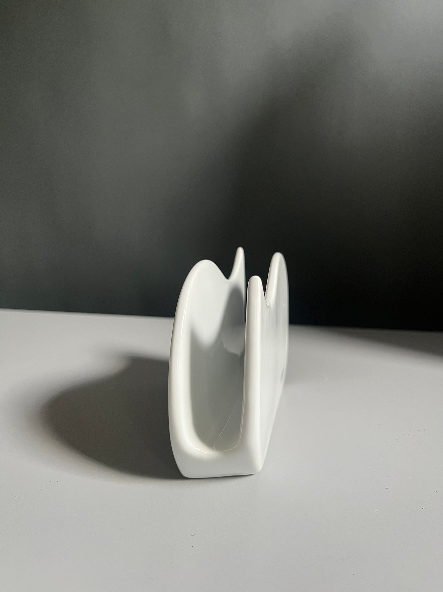 Italian Porcelain Wave Napkin/Letter Holder