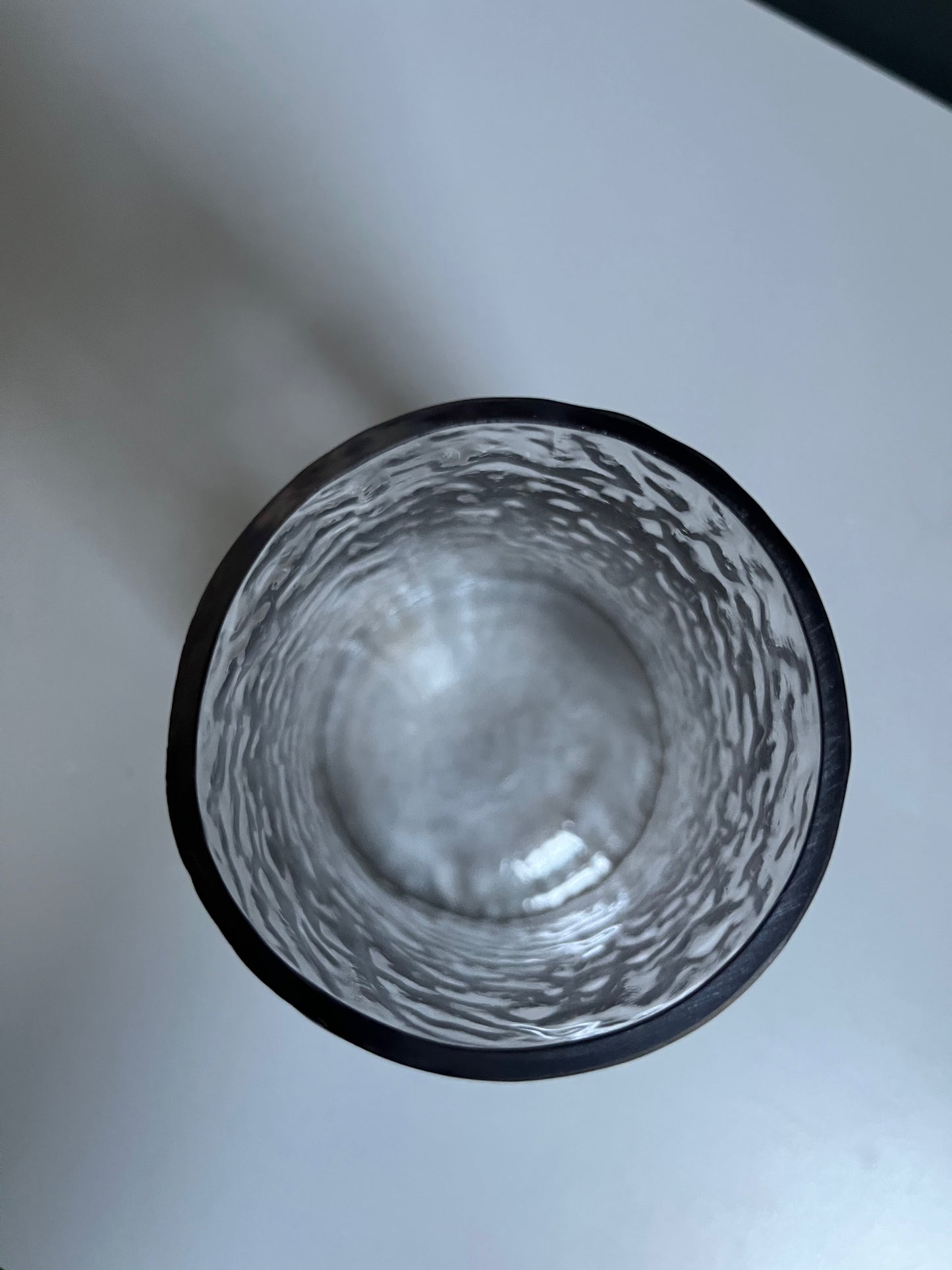 Smoky Textured Glass Vase