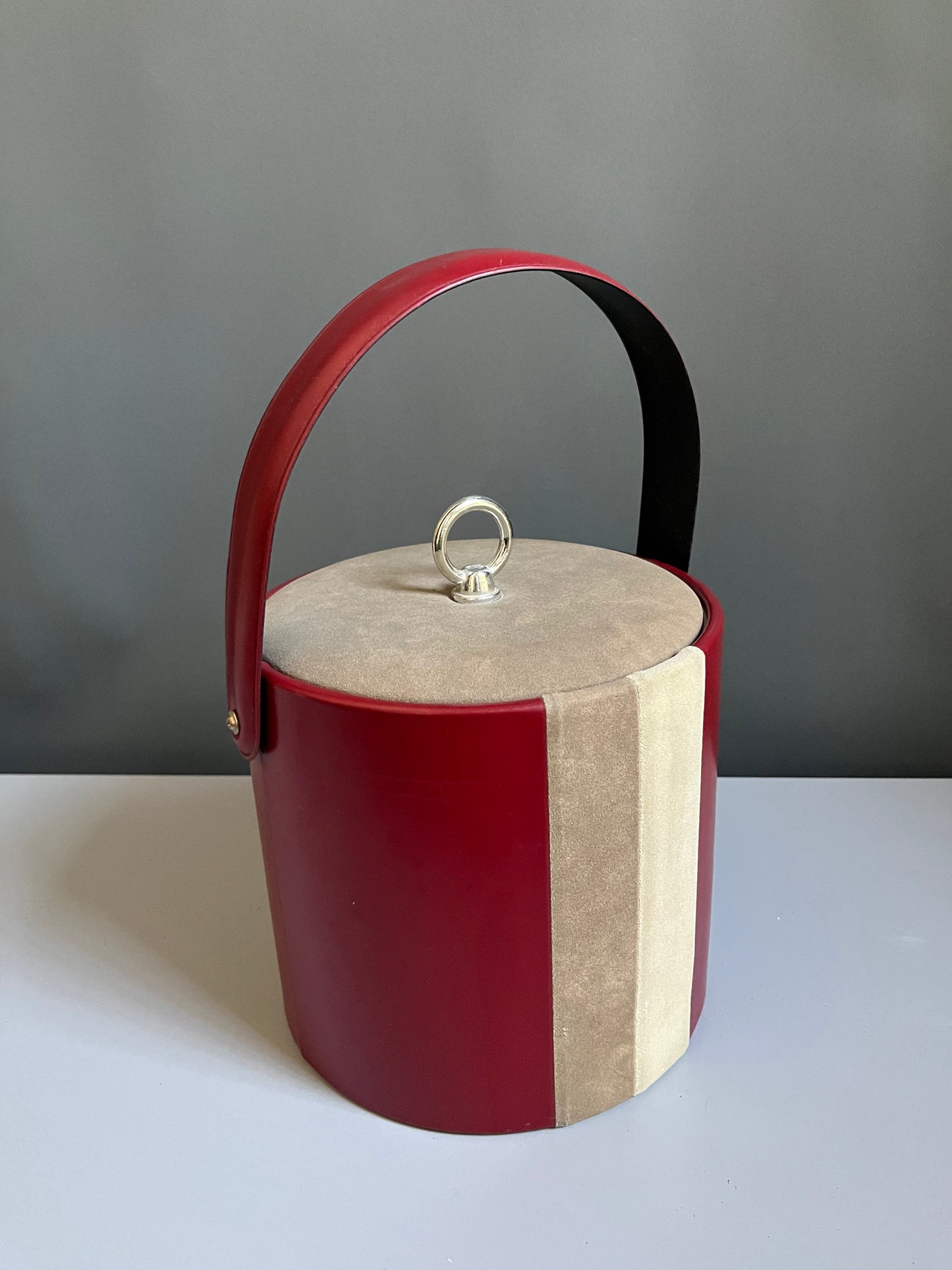 George Briard Maroon Ice Bucket