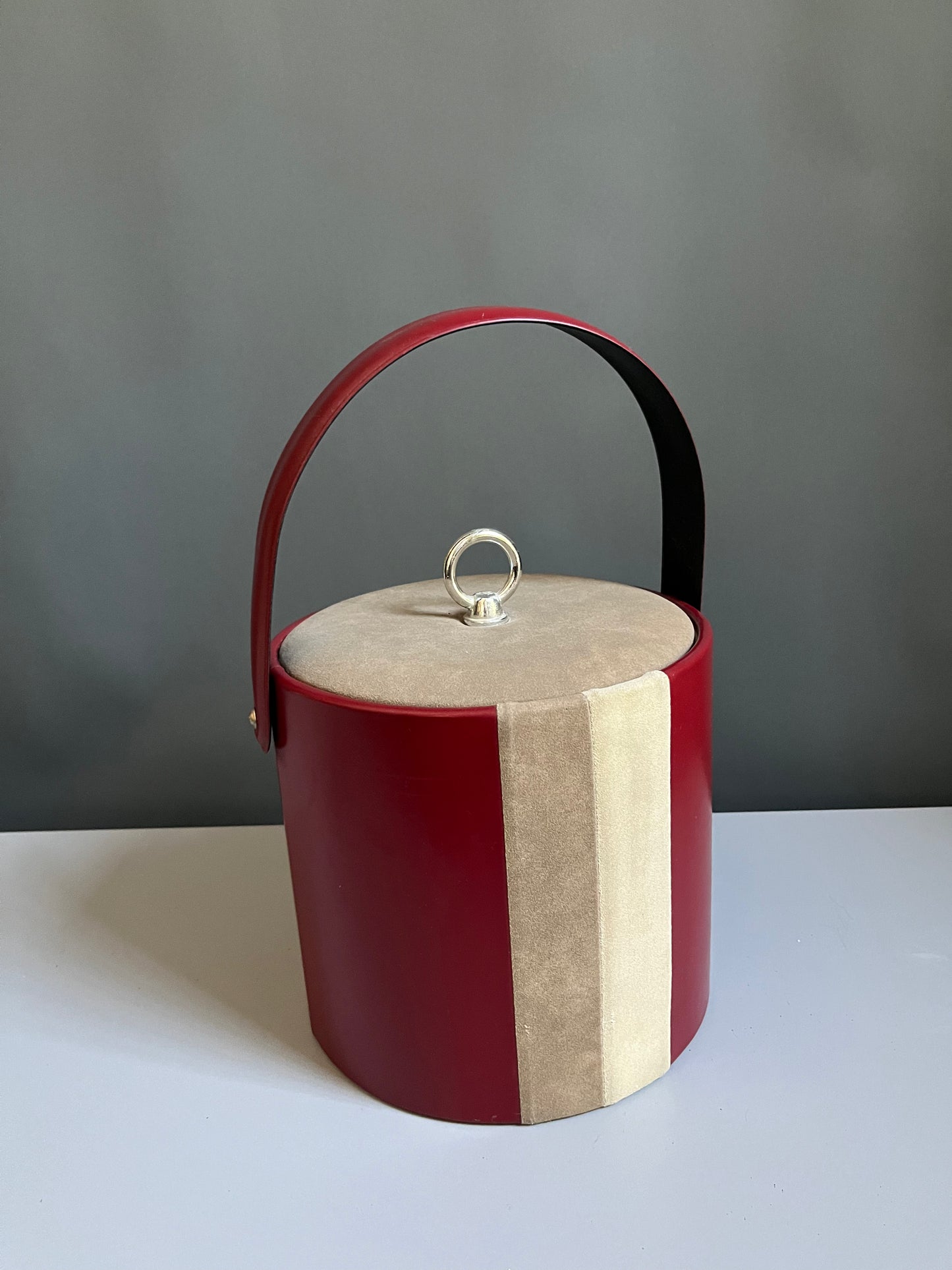 George Briard Maroon Ice Bucket