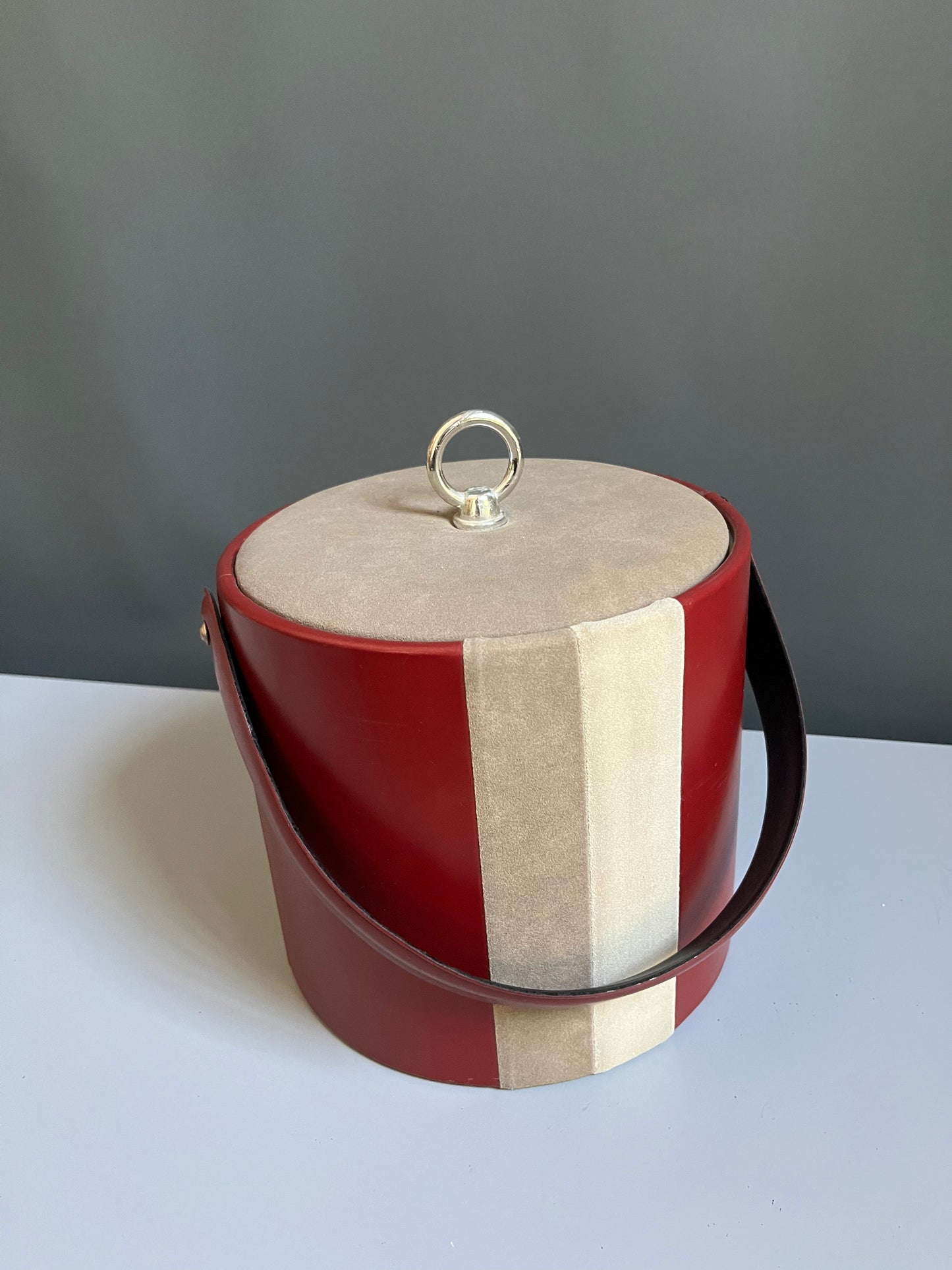 George Briard Maroon Ice Bucket