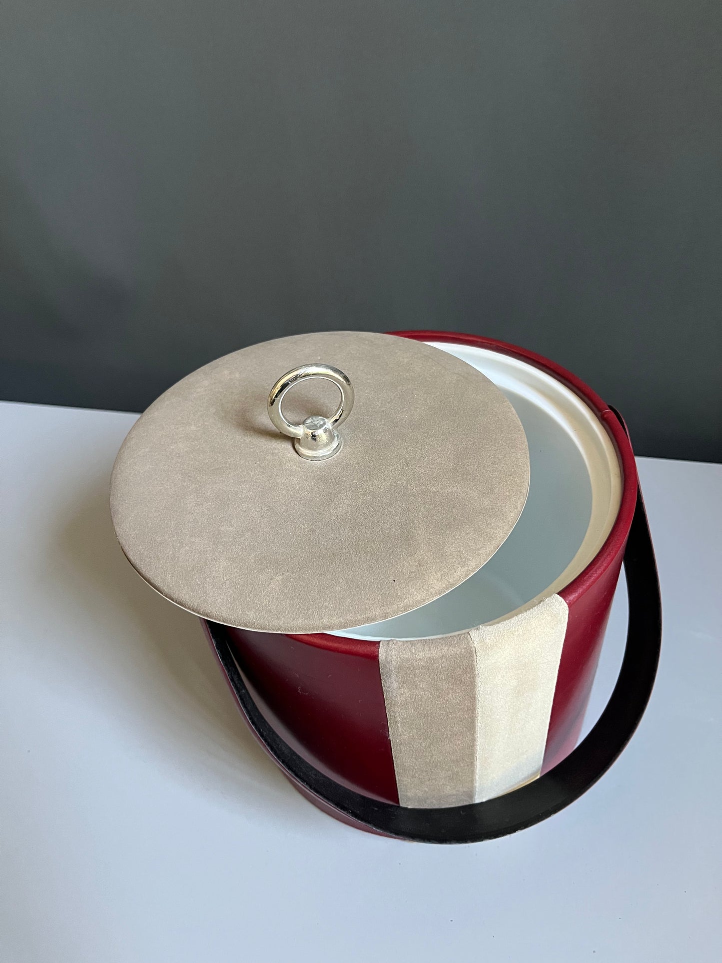 George Briard Maroon Ice Bucket