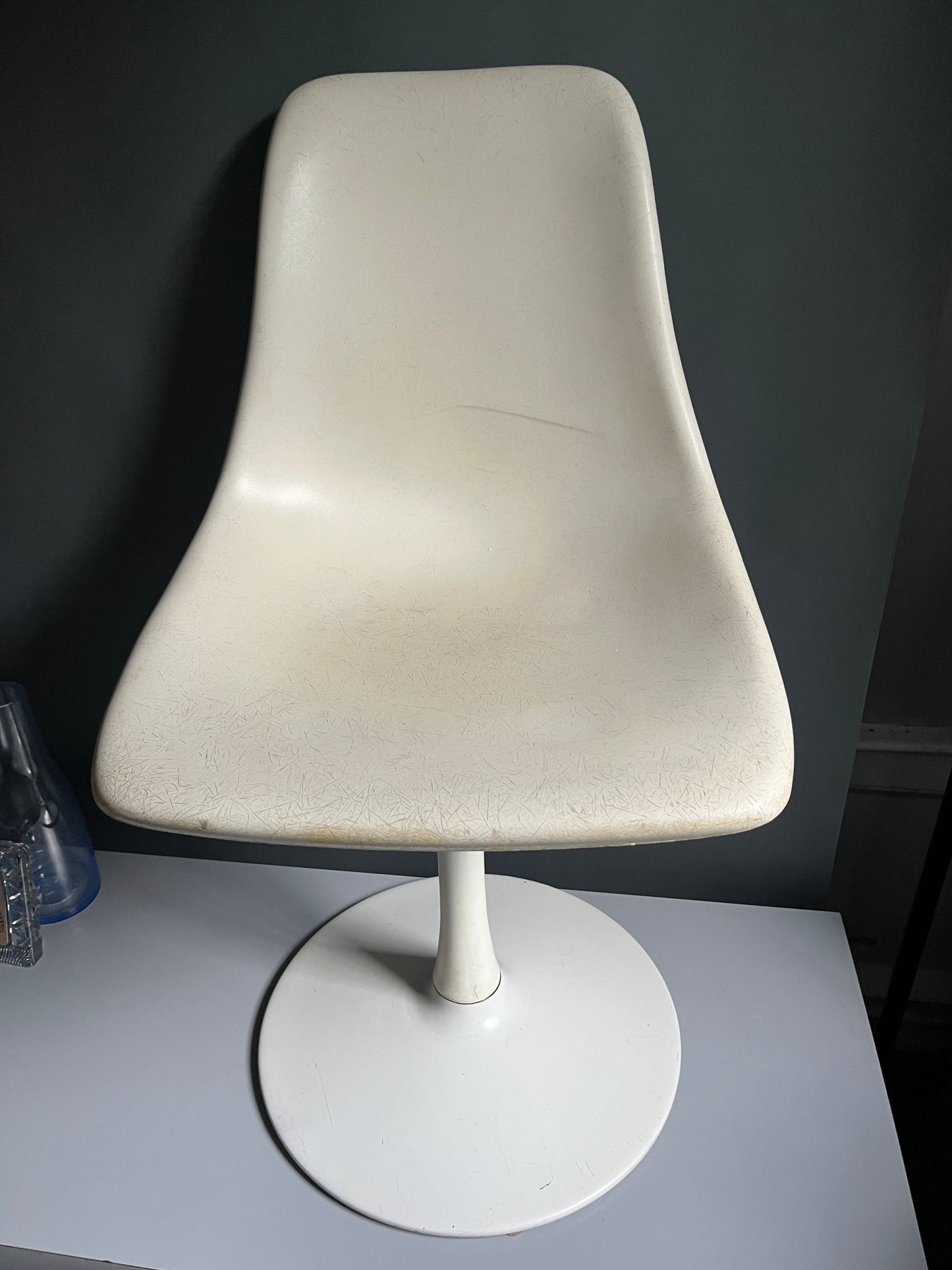 MCM Fiberglass Tulip Swivel Chair