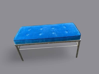 Chrome & Velvet Bench | George Koch Sons