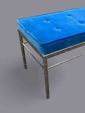 Chrome & Velvet Bench | George Koch Sons