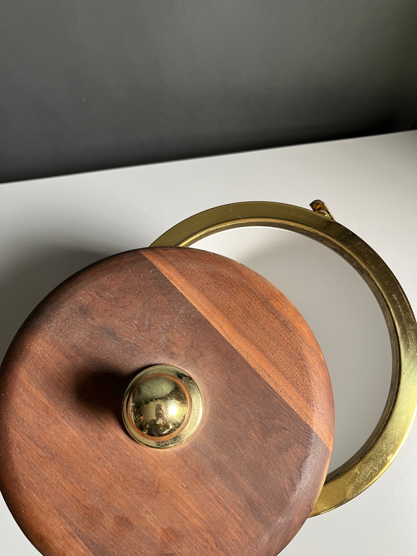 Wood & Brass Ice Bucket