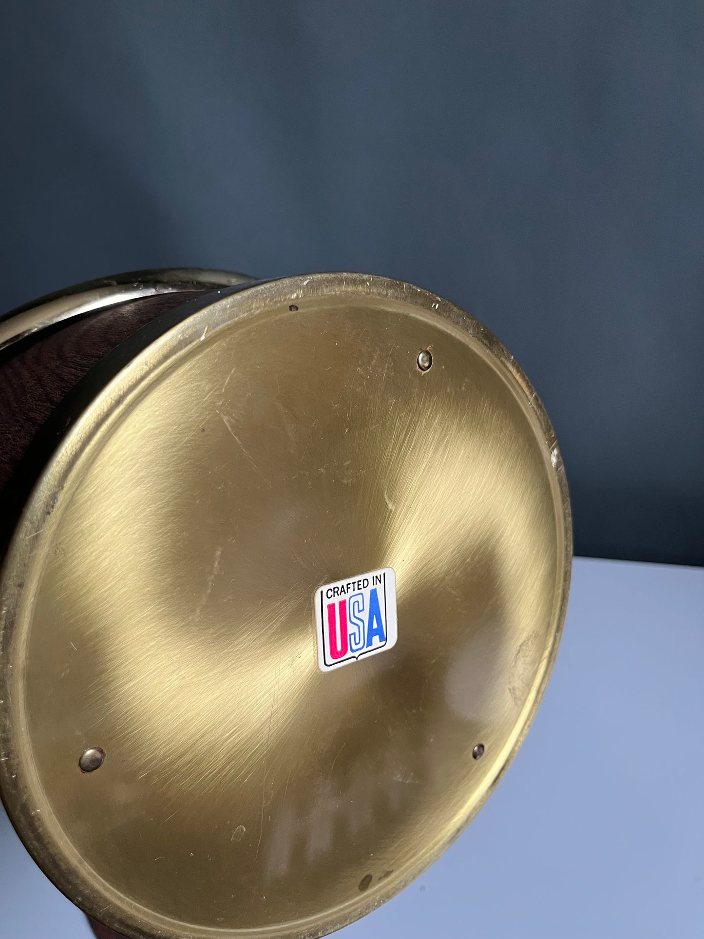 Wood & Brass Ice Bucket