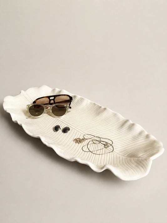 MCM 21” Metlox Pottery Ceramic Leaf Platter