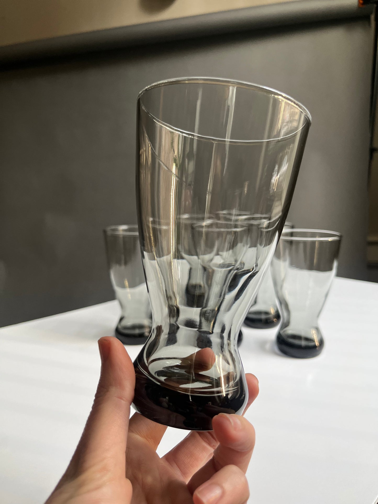MCM Smokey Grey Glassware by Libbey | Set of 7