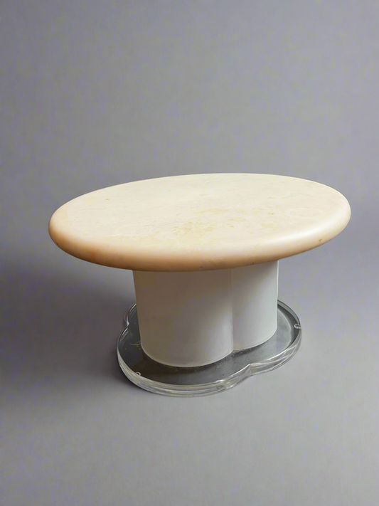 Modern Mushroom Stone + Lucite Table