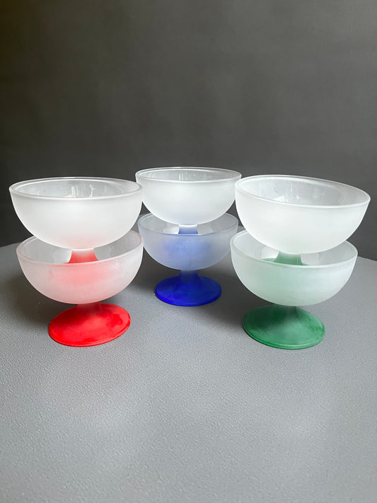 Frosted Glass Dessert Cups | Set of 6