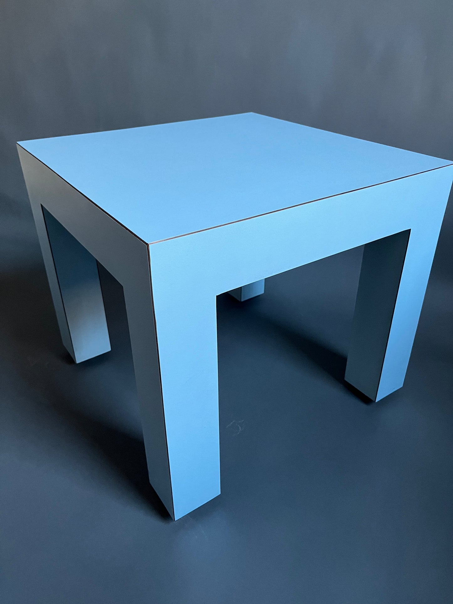 Parsons Table | Blue Formica Side Table