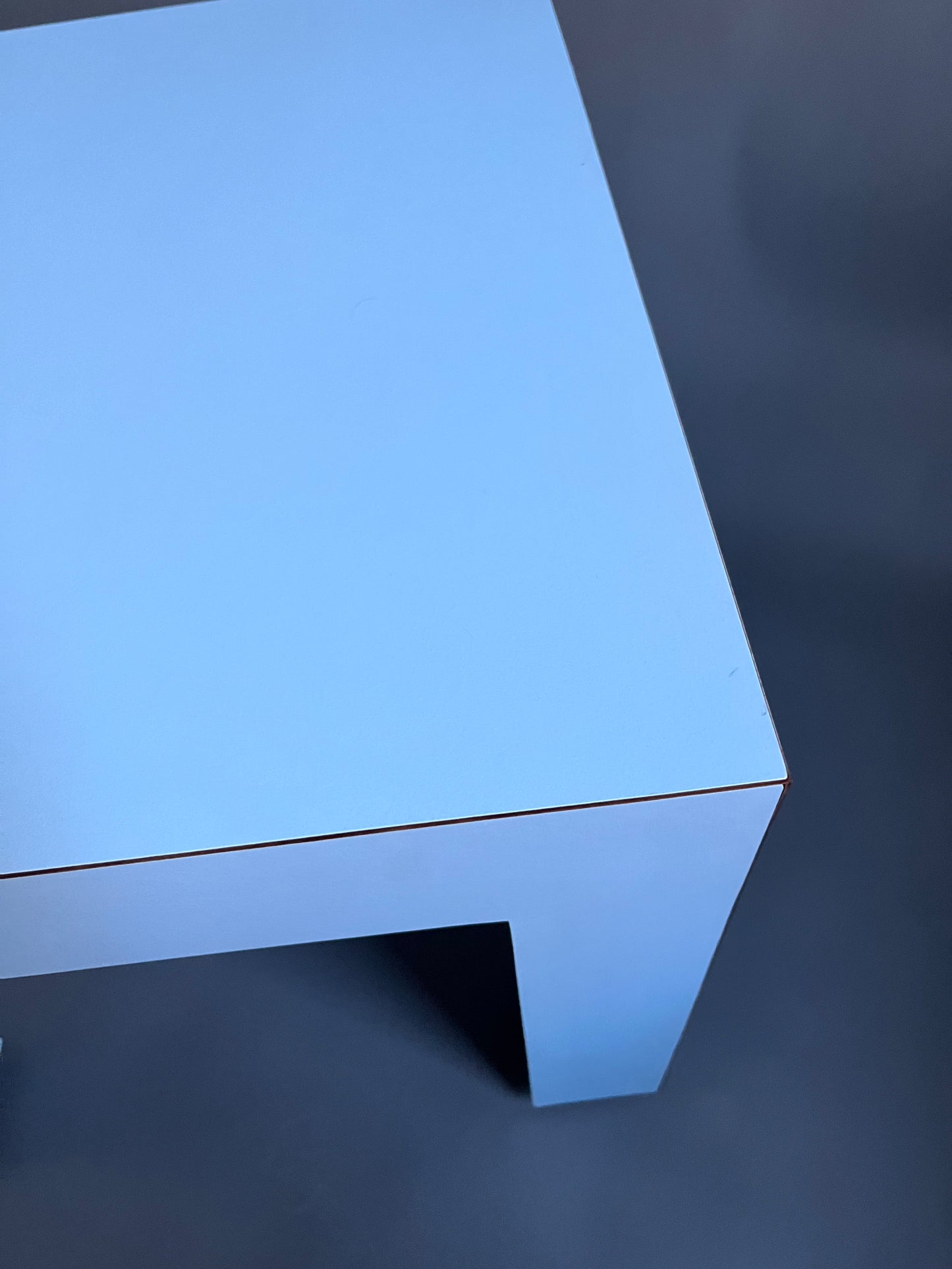 Parsons Table | Blue Formica Side Table