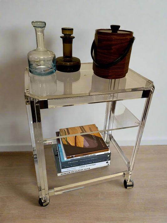 1970s Lucite Bar Cart
