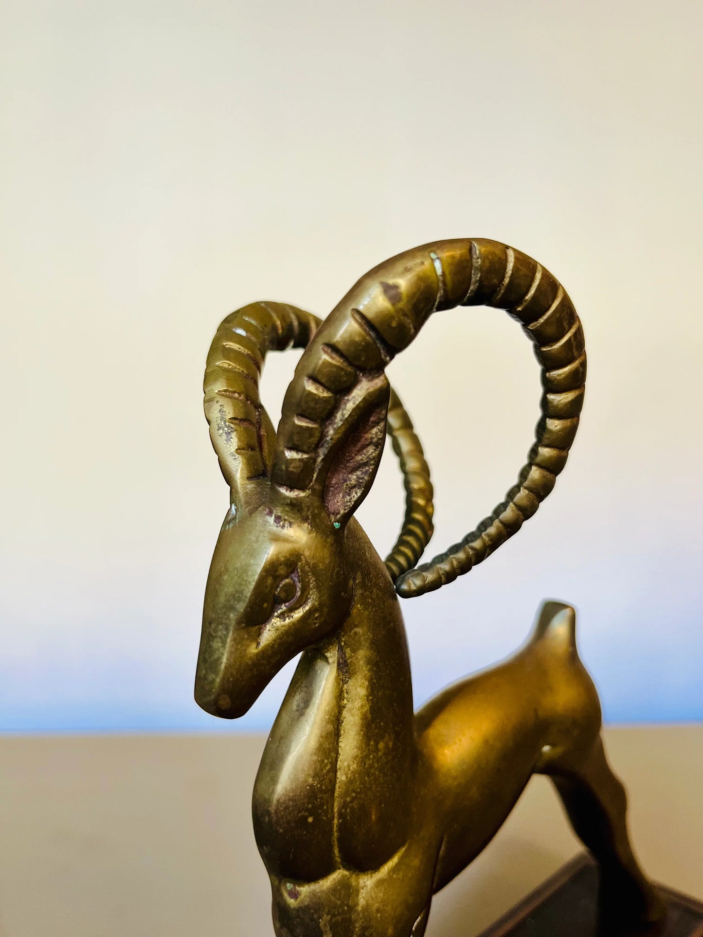 1950s Brass Gazelle Figure