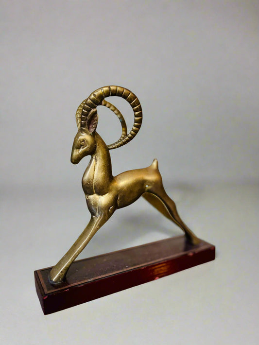 1950s Brass Gazelle Figure