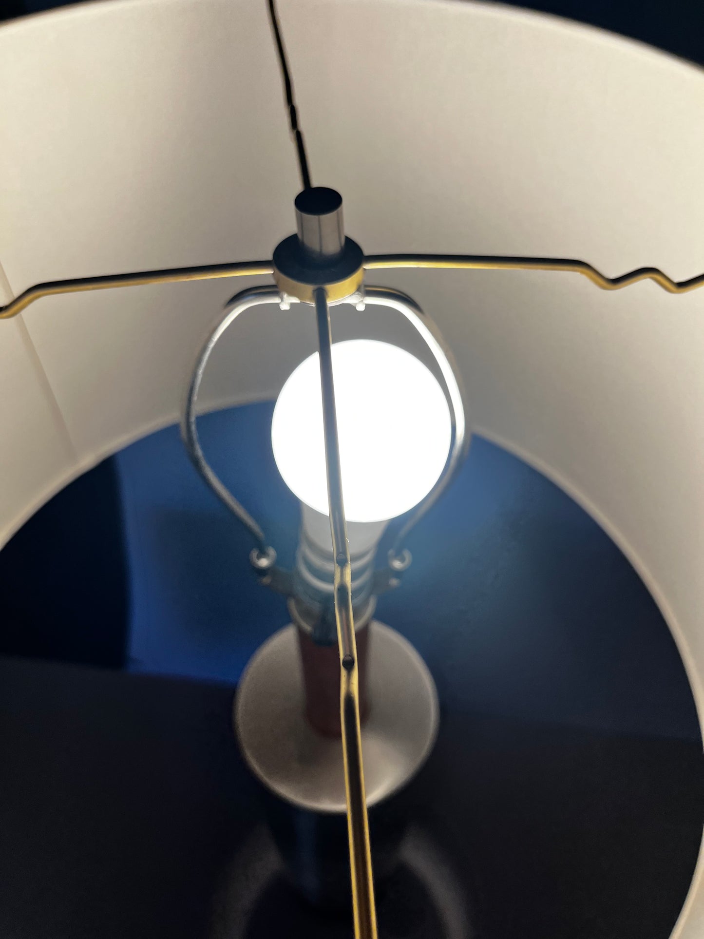 Brushed Aluminum Column Table Lamp by Laurel Lamp Co.