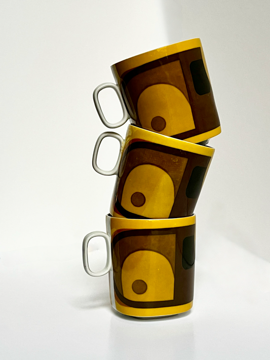 Mod Ceramic Cups by Block Langenthal of Switzerland | Set of 3
