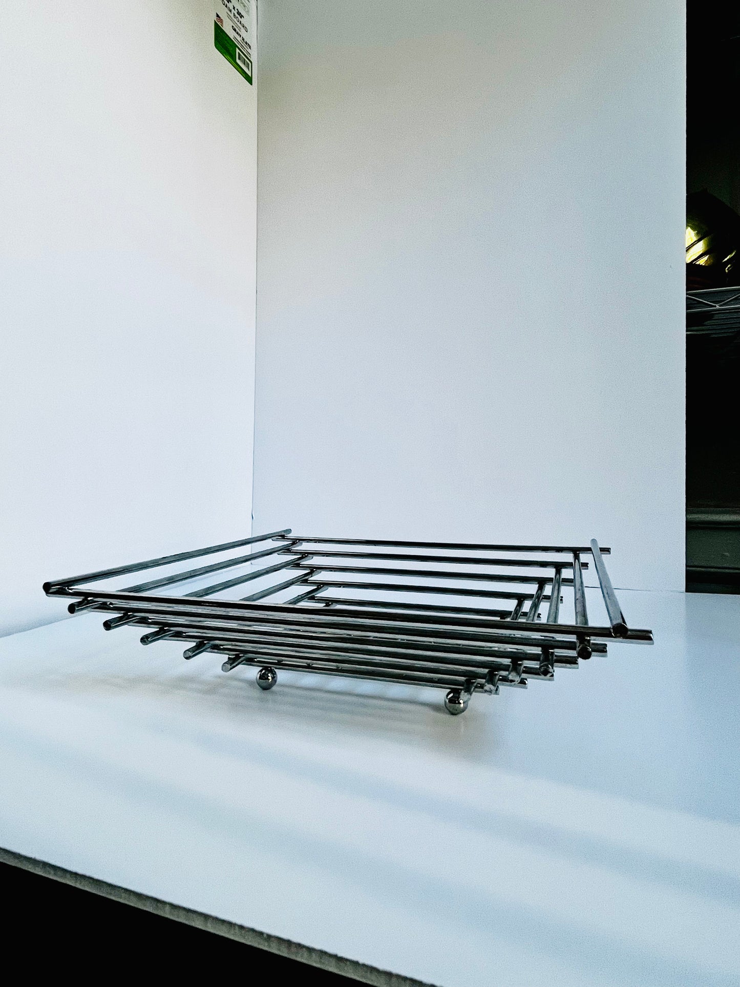 Postmodern Stacked Chrome Fruit Bowl