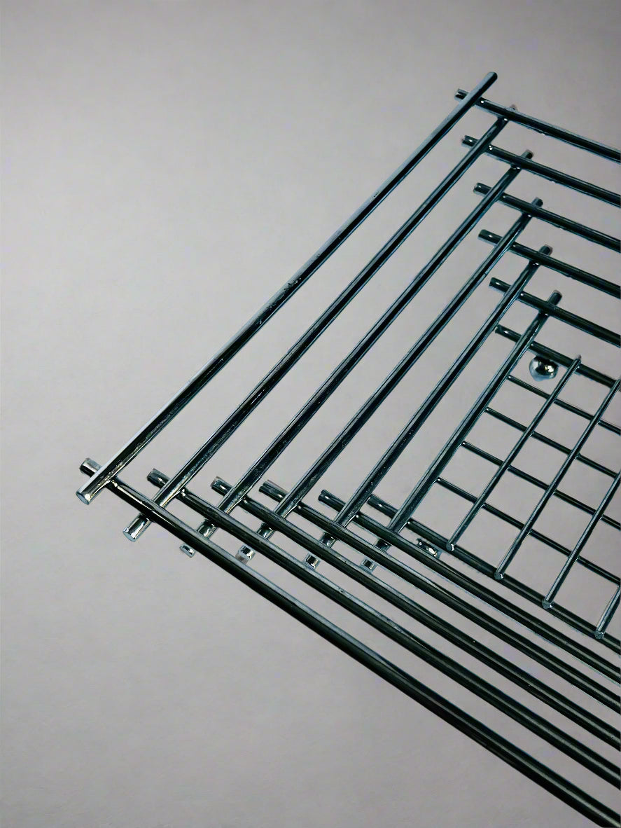 Postmodern Stacked Chrome Fruit Bowl