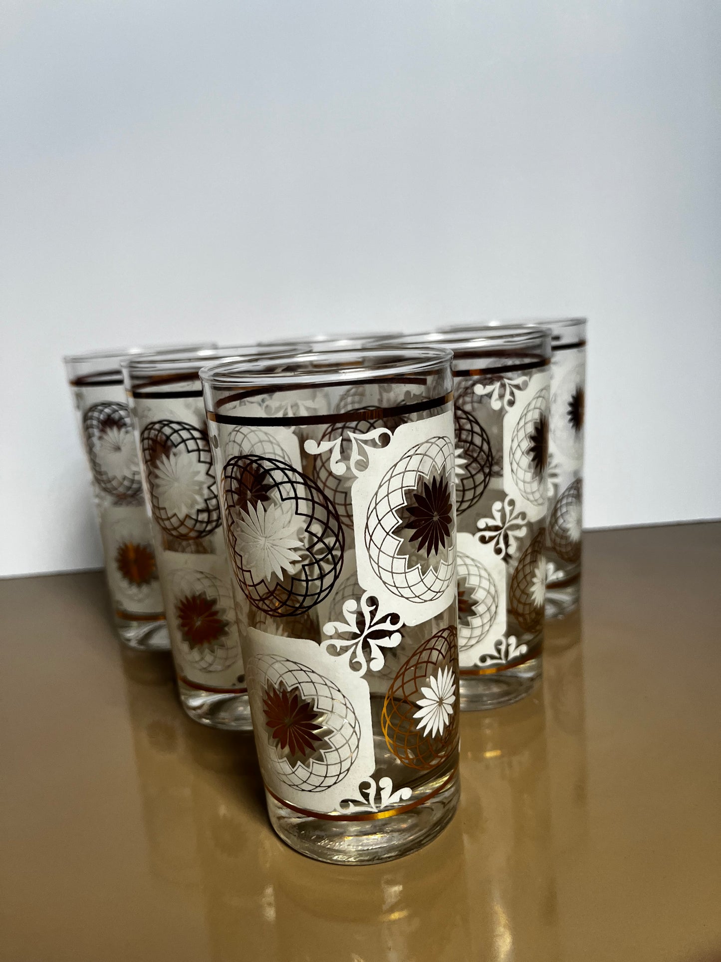 Mid Century Modern Highball Glasses | Set of 6