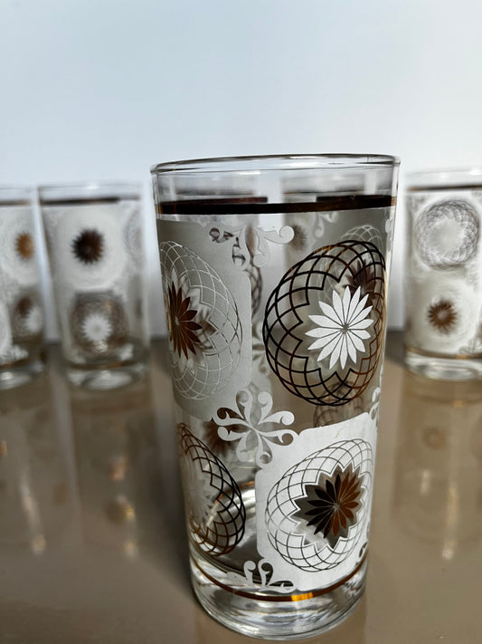 Mid Century Modern Highball Glasses | Set of 6