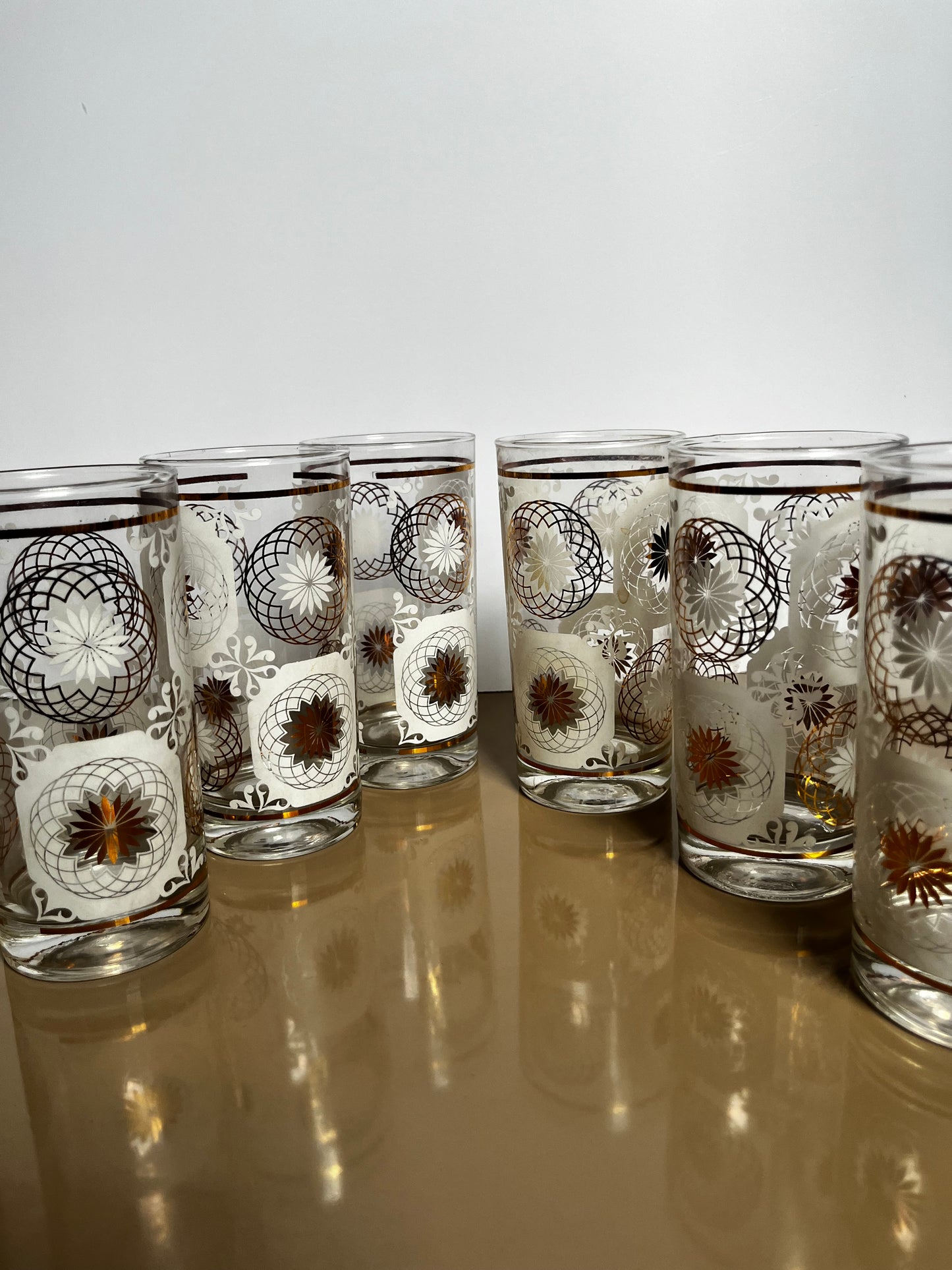 Mid Century Modern Highball Glasses | Set of 6
