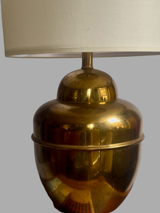 Brass Ginger Jar Table Lamp | Hollywood Glam Lighting