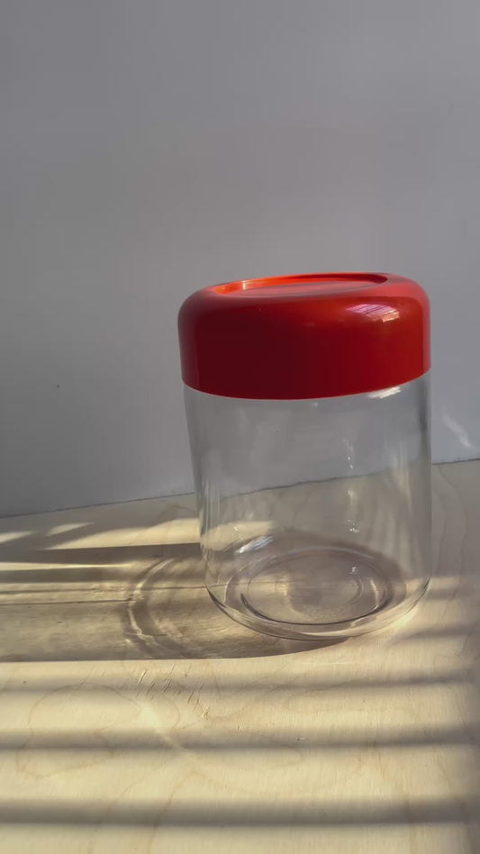 1970s Heller Designs Inc Glass Storage Jar